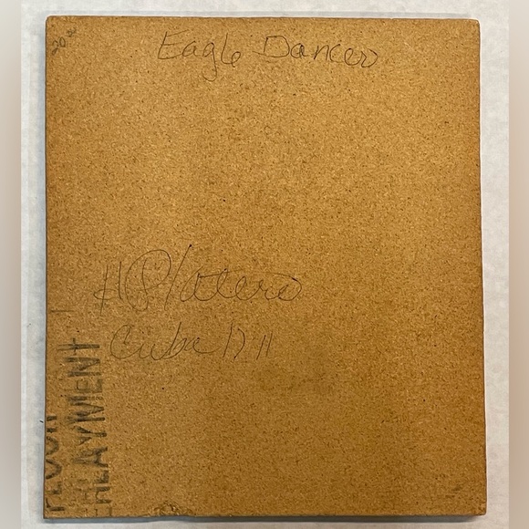 Pair Original 1970’s Art Sand Paintings. Father Sky & Eagle Dancer. - Picture 12 of 12